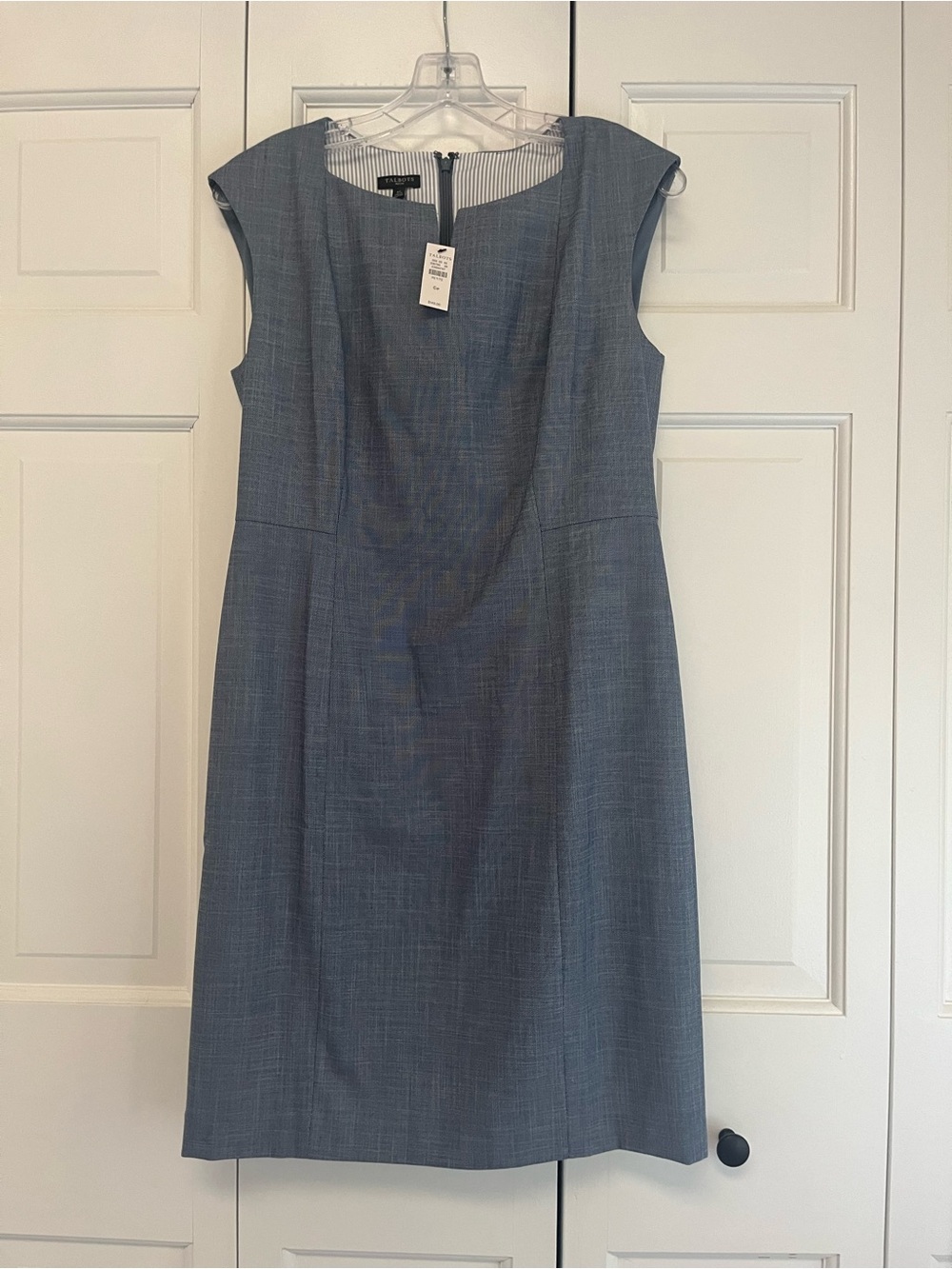 NWT Talbots Petite Blue Sheath Dress Size 6P $149